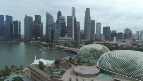 singapore city skyline view from above