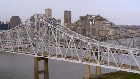 panning left aerial shot of the huey p