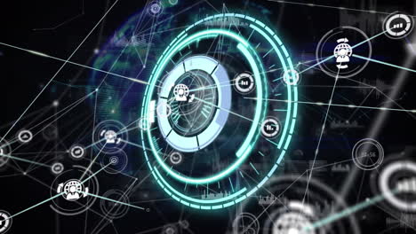 animación de la red de conexiones en todo el mundo