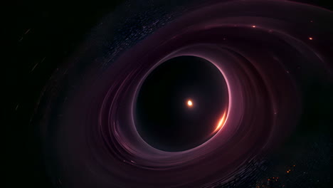 an image of a black hole in the dark