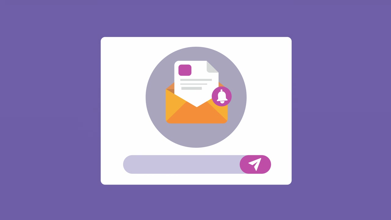 Animated Email Notification and Message Sending Interface