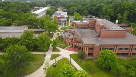 social sciences building and observatory in the background of university of michigan dearborn