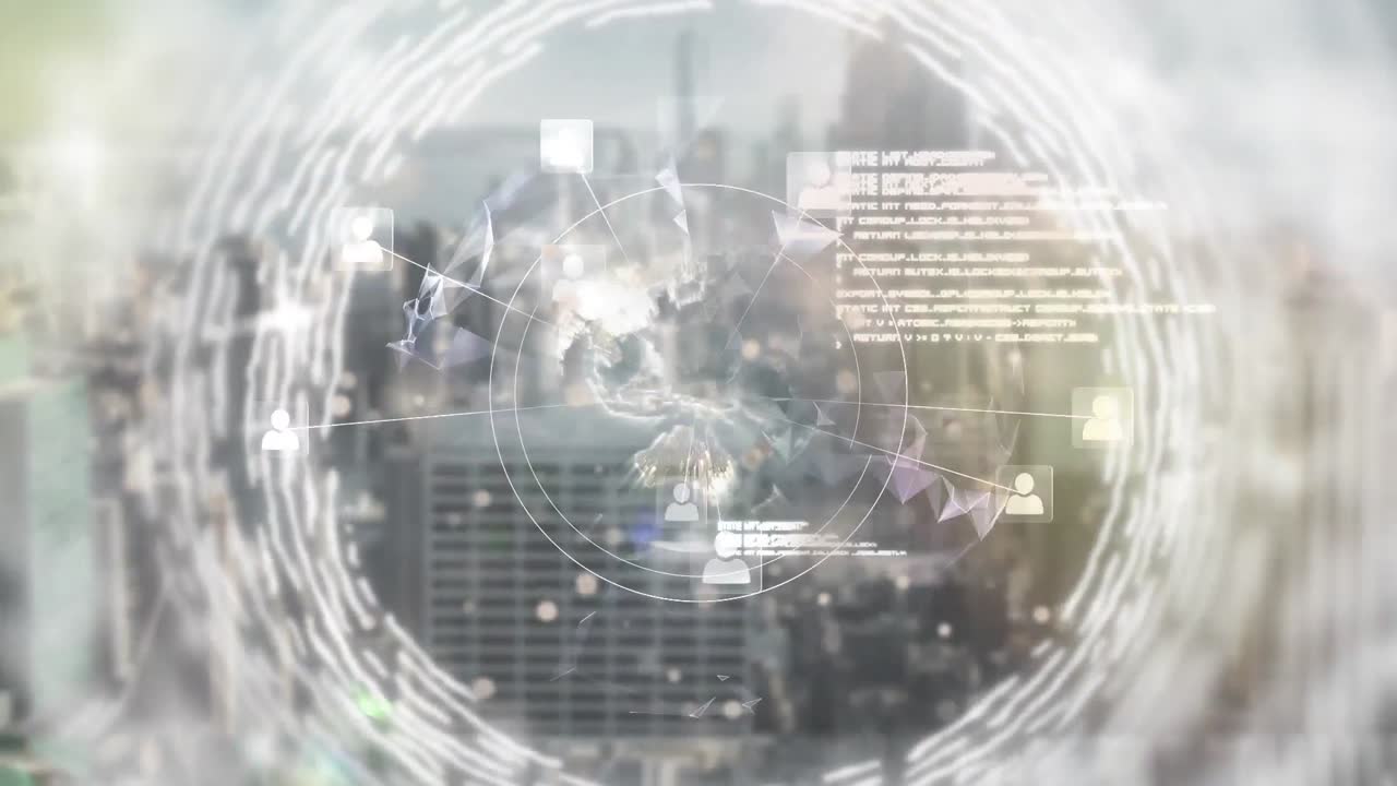 연결의 네트워크와 함께 지구의 애니메이션