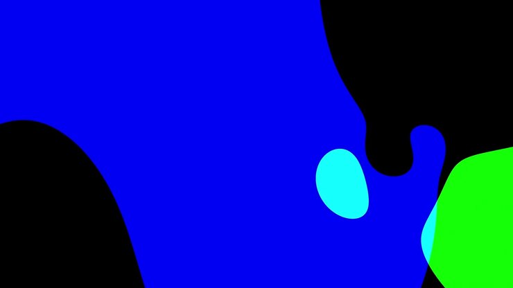 Animazione veloce di macchie liquide astratte multicolori