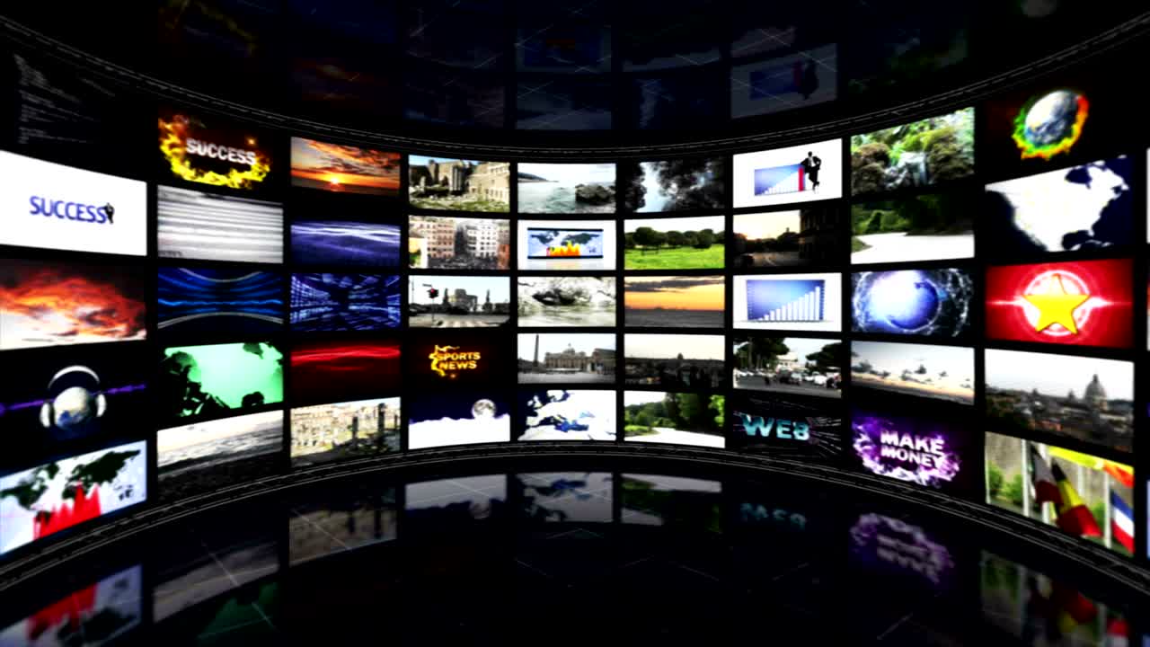 monitores de fondo de la habitación, rotación rápida, bucle