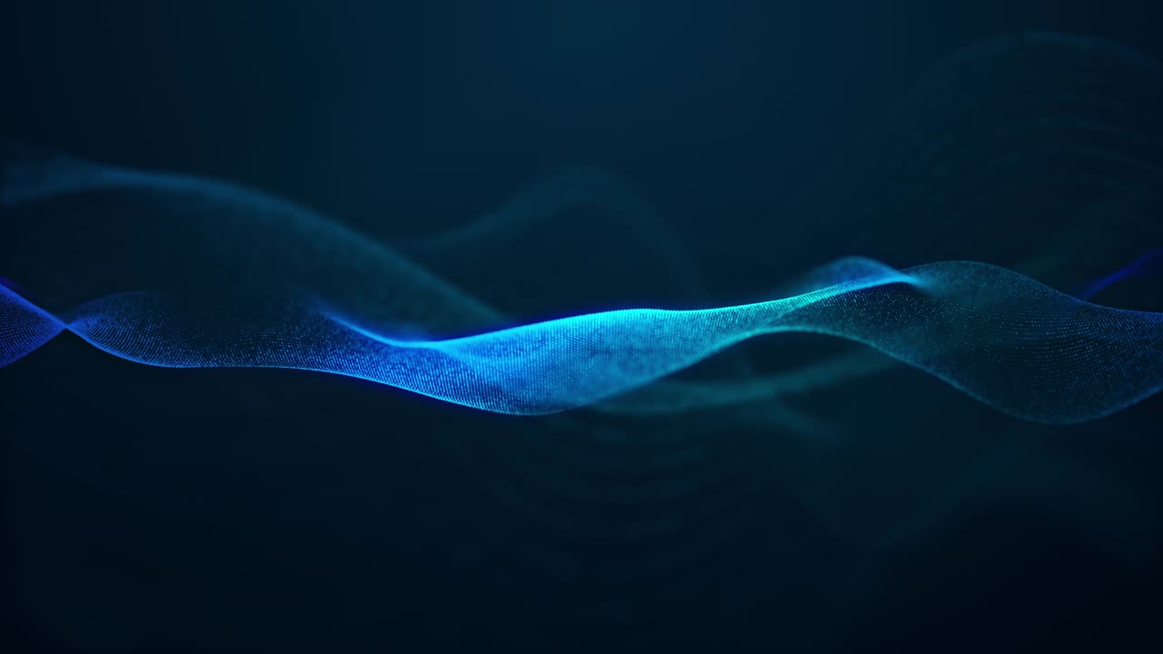 Hermoso fondo de tecnología de onda abstracta con concepto corporativo de efecto digital de luz azul