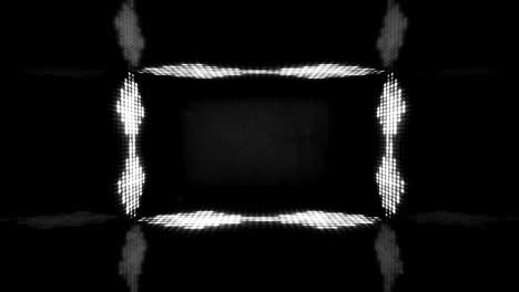 4k luces de neón blancas brillantes en el escenario - video de stock en bucle