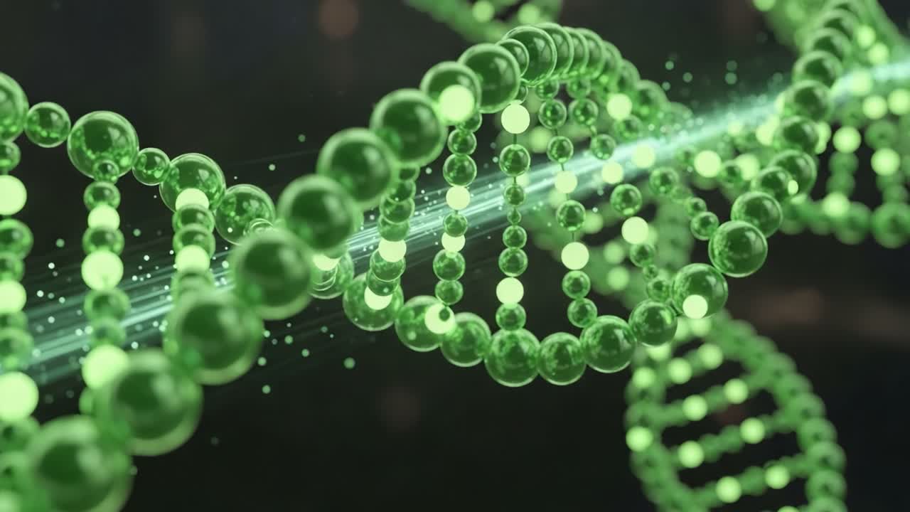 Visualizing the Intricacies of DNA: A Stunning Close-Up of Green DNA Structures Illustrating Molecular Biology and Genetic Information