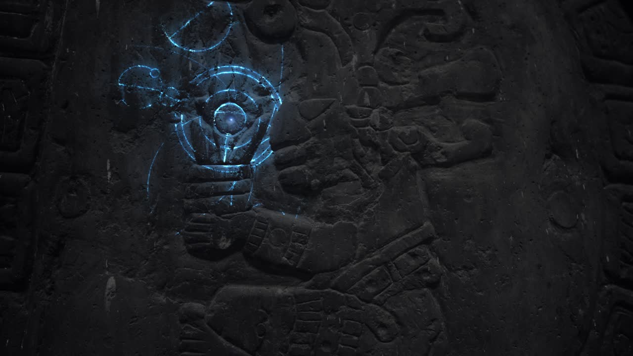 Magic Symbols in Mayan Sculpture – Visual Effects