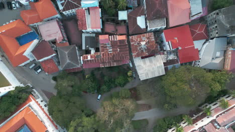 Aerial-view-of-the-Stone-Town,-Zanzibar-City-4K-Drone