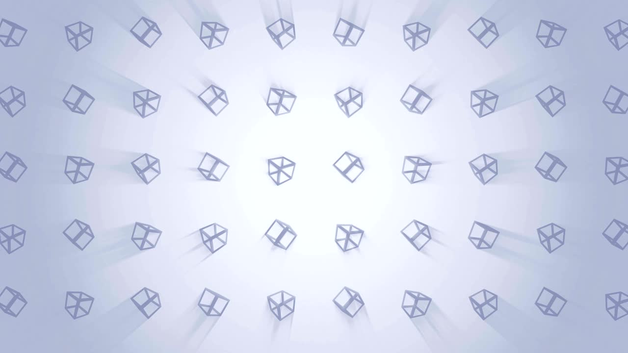 기하학적 큐브 패턴, 큐브 댄싱, 비즈니스 기호 루프 애니메이션, 비즈니스 네트워크 디자인