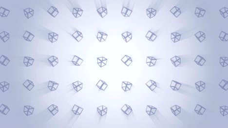 patrón de cubo geométrico. baile de cubo. animación de bucle de símbolo de negocio. diseño de red de negocios.