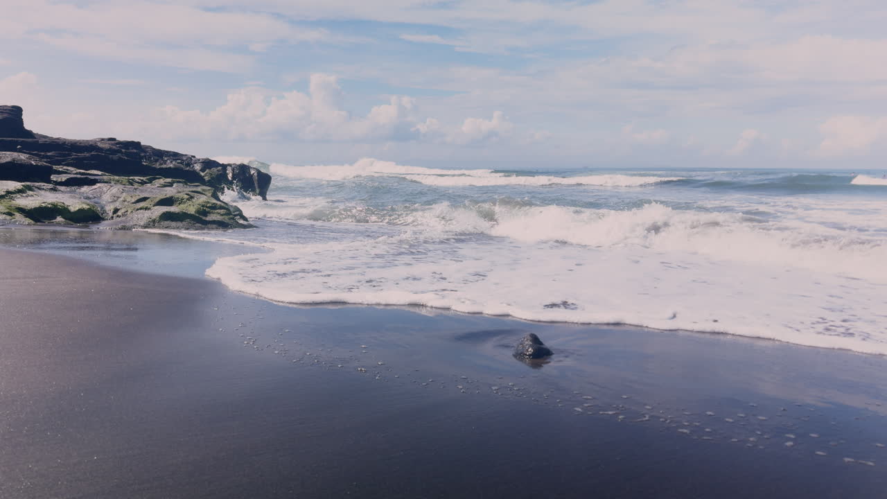 bali beach surf spot on summer day
