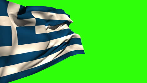 large greece national flag blowing
