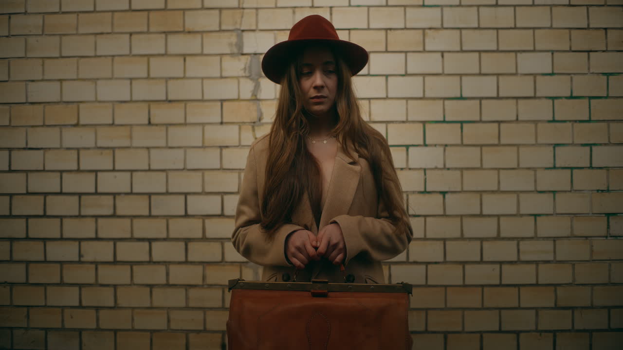 슬픈 사려 깊은 여성 초상화