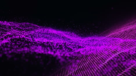 animation of glowing purple particles