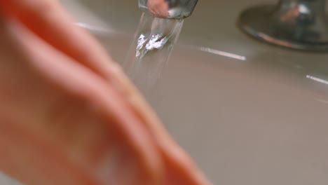 Hands with Fresh Soap Rubbing Together to Smooth into Skin to Remove Germs and Viruses to Keep Healthy