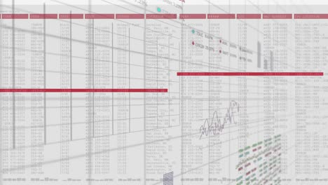 animation of data processing over white background