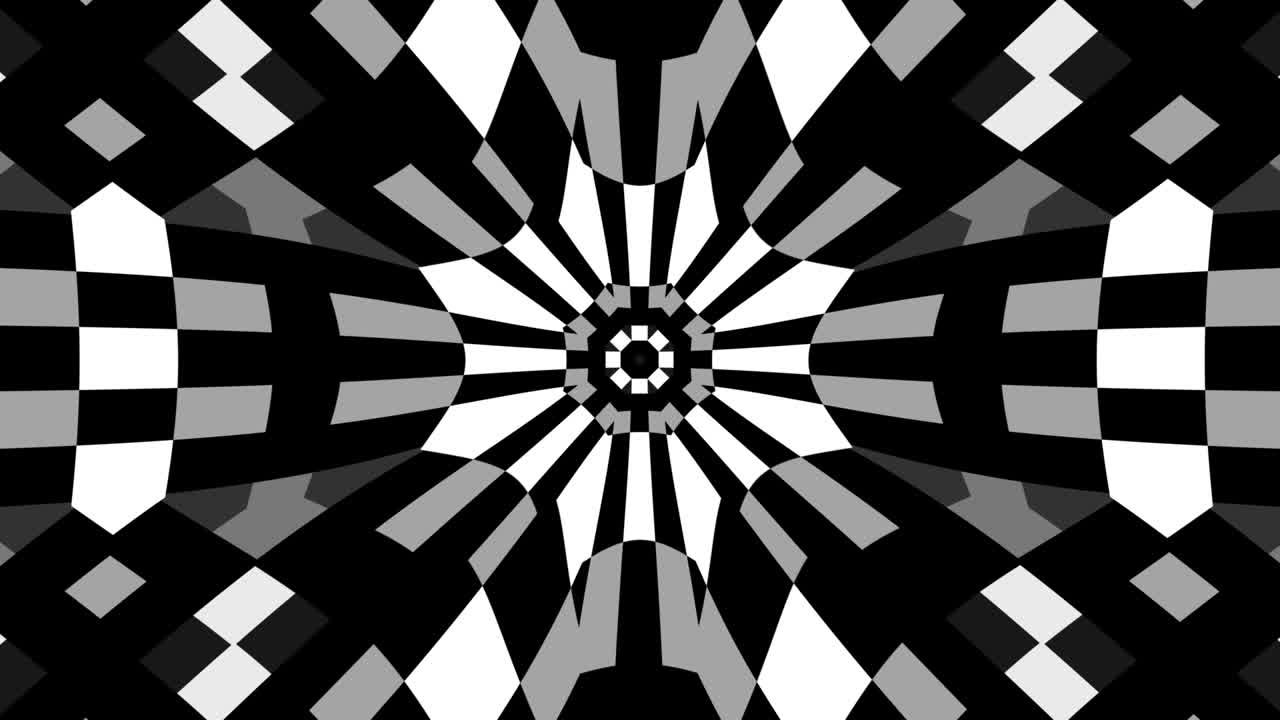 Black and White Kaleidoscope - 1