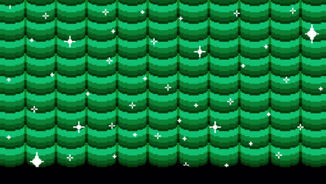 green pixel art pattern with sparkles