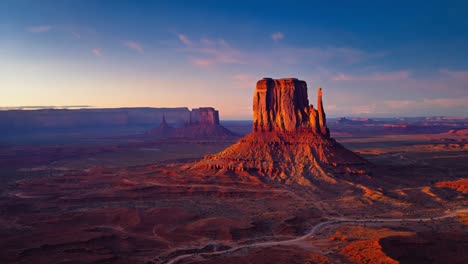 monument valley desert landscape at golden hour