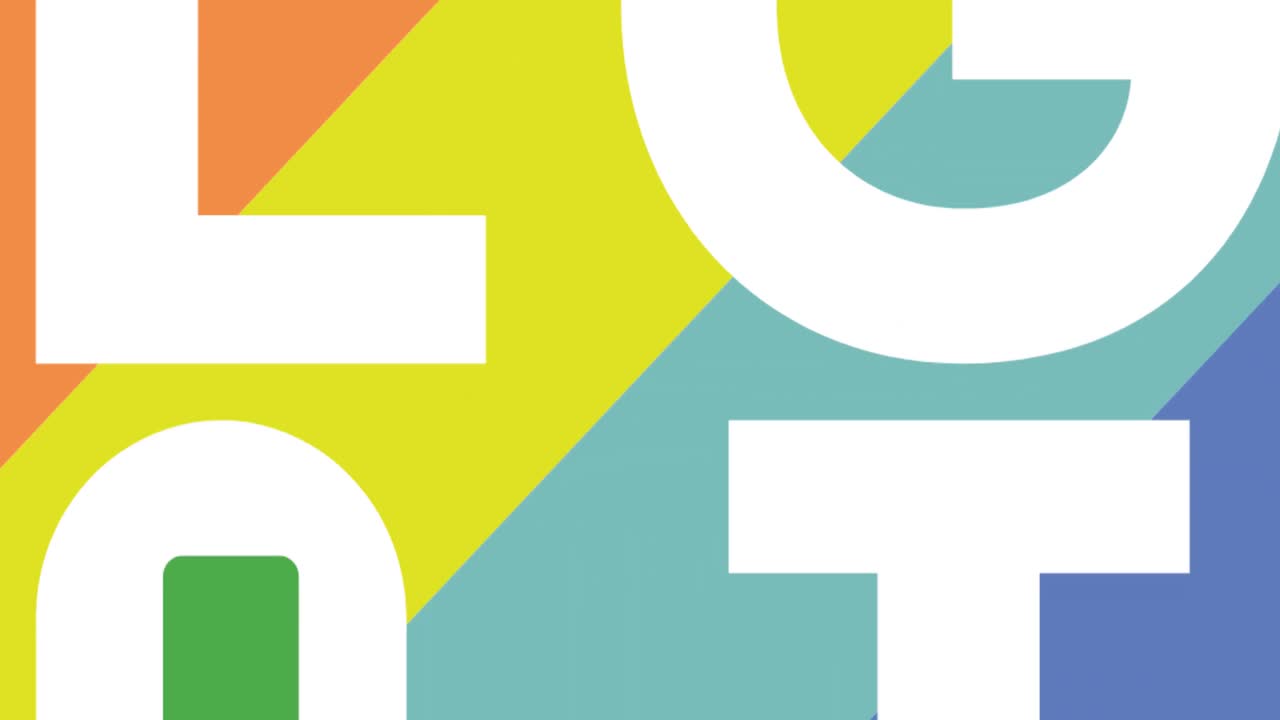 레인보우 줄무 ⁇  위에 있는 lgbt 텍스트의 애니메이션