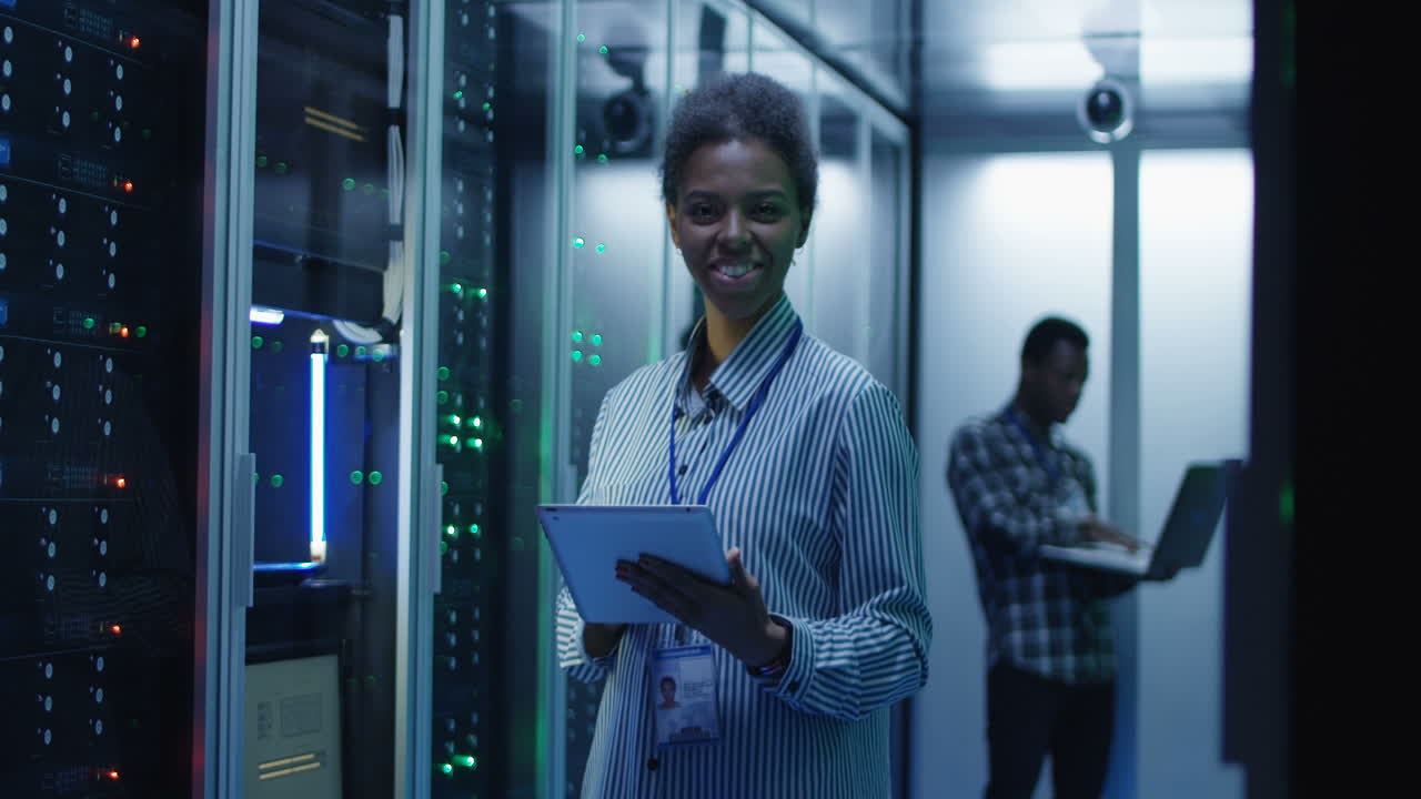 IT Professionals Working in a Data Center