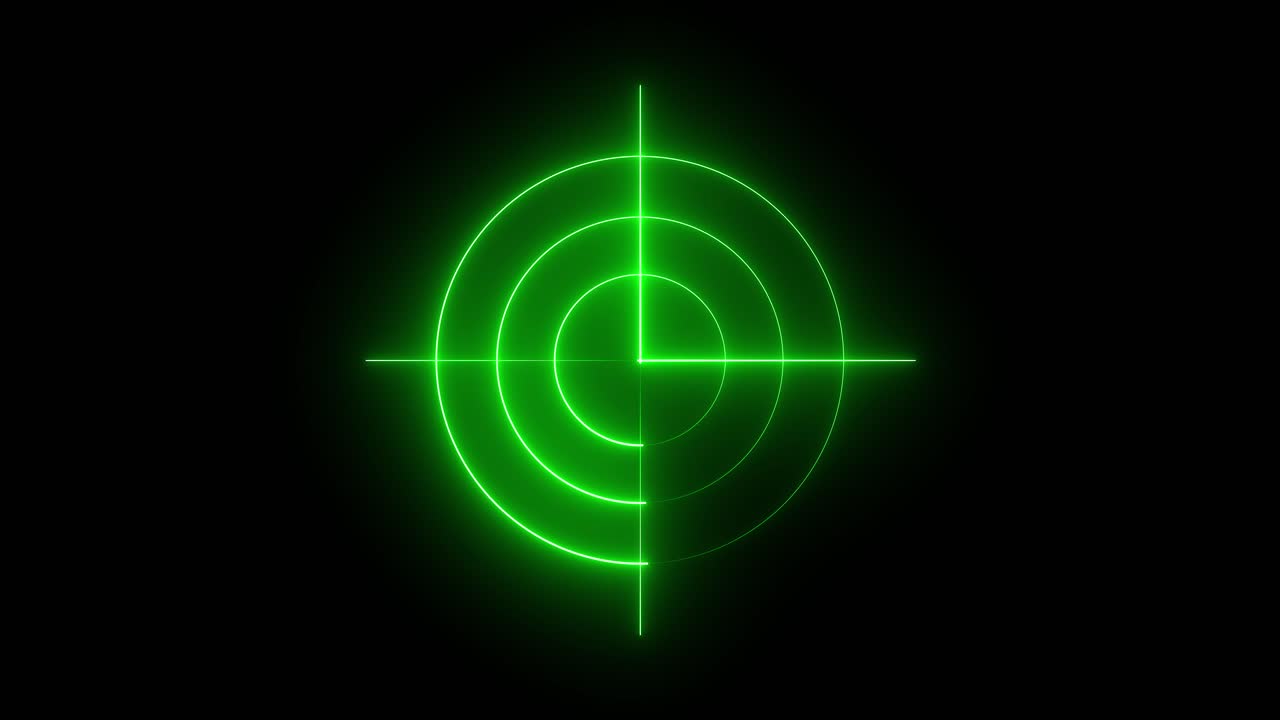 Green Neon Radar Target Scope Animation