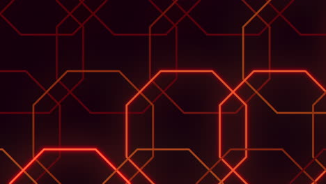 diseño geométrico con líneas rojas y naranjas