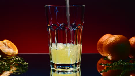 fresh orange juice in a glass