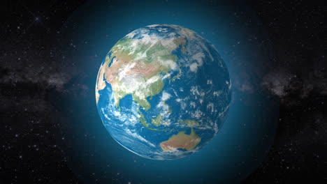 cinematic video background showcases realistic globe rotating, zooming in on taiwan country | realistic earth rotating and zooming in on taiwan country video background in 4k
