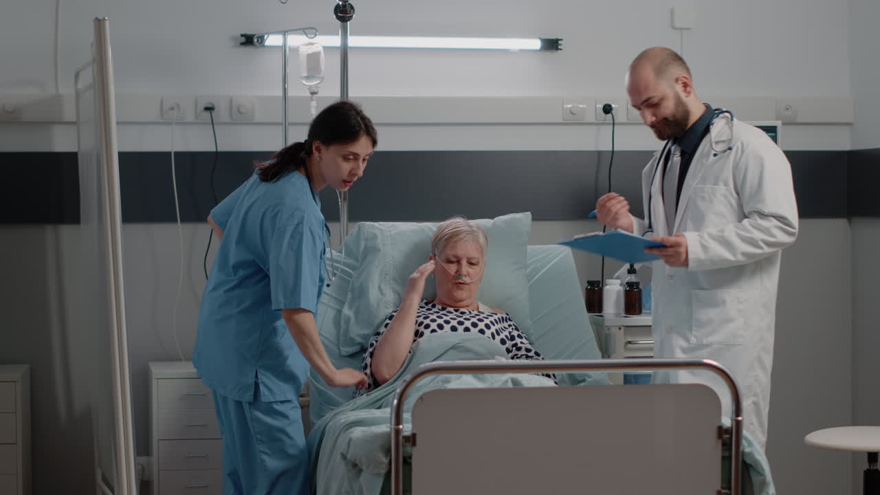 Doctor doing consultation with retired patient for healthcare