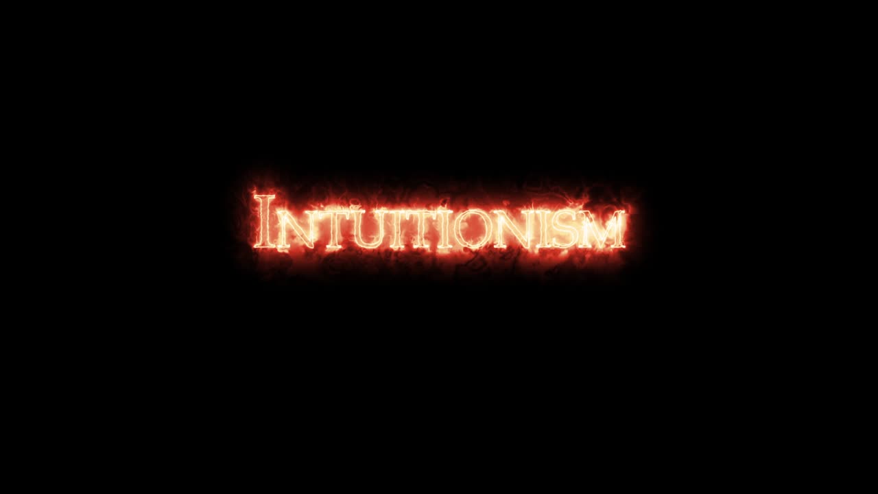 불로 쓰여진 직관주의 (intuitionism)