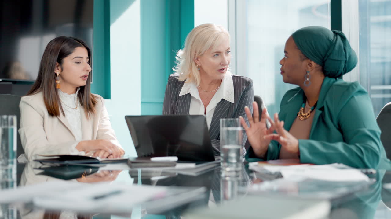 회의에서 사업가 여성