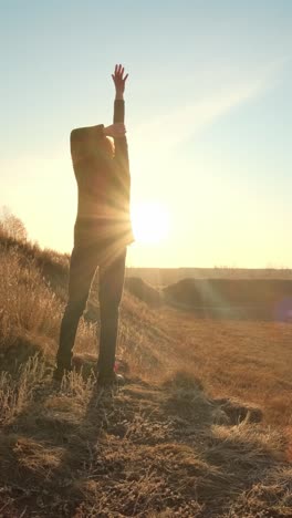 person enjoying sunset view