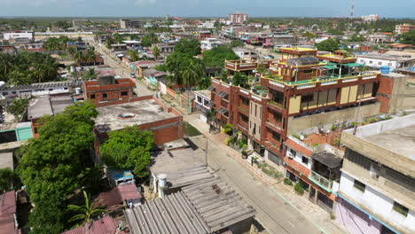 flying over chichiriviche city in venezuela at daytime - drone shot