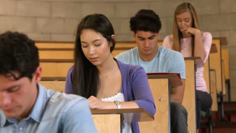 concentrated students during lesson