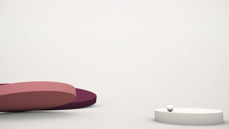 animación de bucle abstracto de placas circulares 3d que giran (animación de formas geométricas)