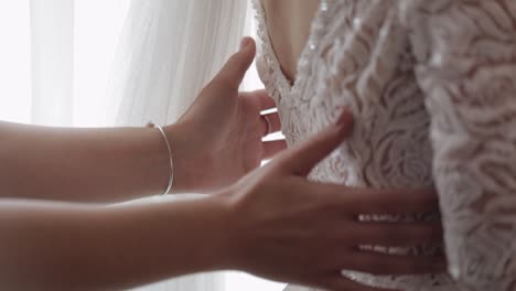 bride getting ready for her wedding day