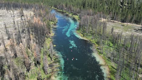 kayaking the beautiful clear waters of southern oregon