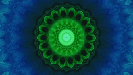 animación fractal fantasía caleidoscopio verde azul