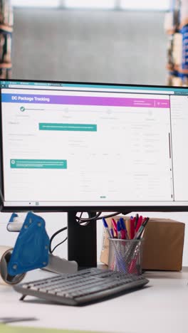 vertical video package tracking software system follows the parcels shipped via awb numbers