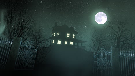 Mystischer-Horrorhintergrund-Mit-Haus-Und-Mond-2