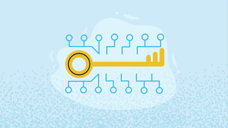 key and circuit cyber security animation