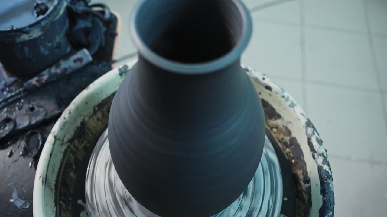 Making a Vase on a Pottery Wheel