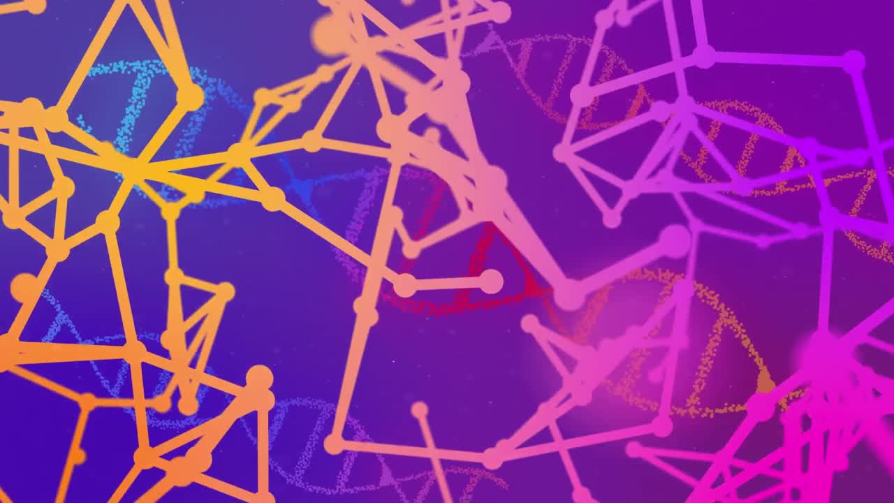 animación de formas sobre cadenas de adn