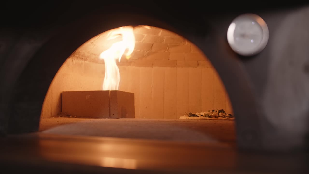 Pizza Oven with Pizza Inside