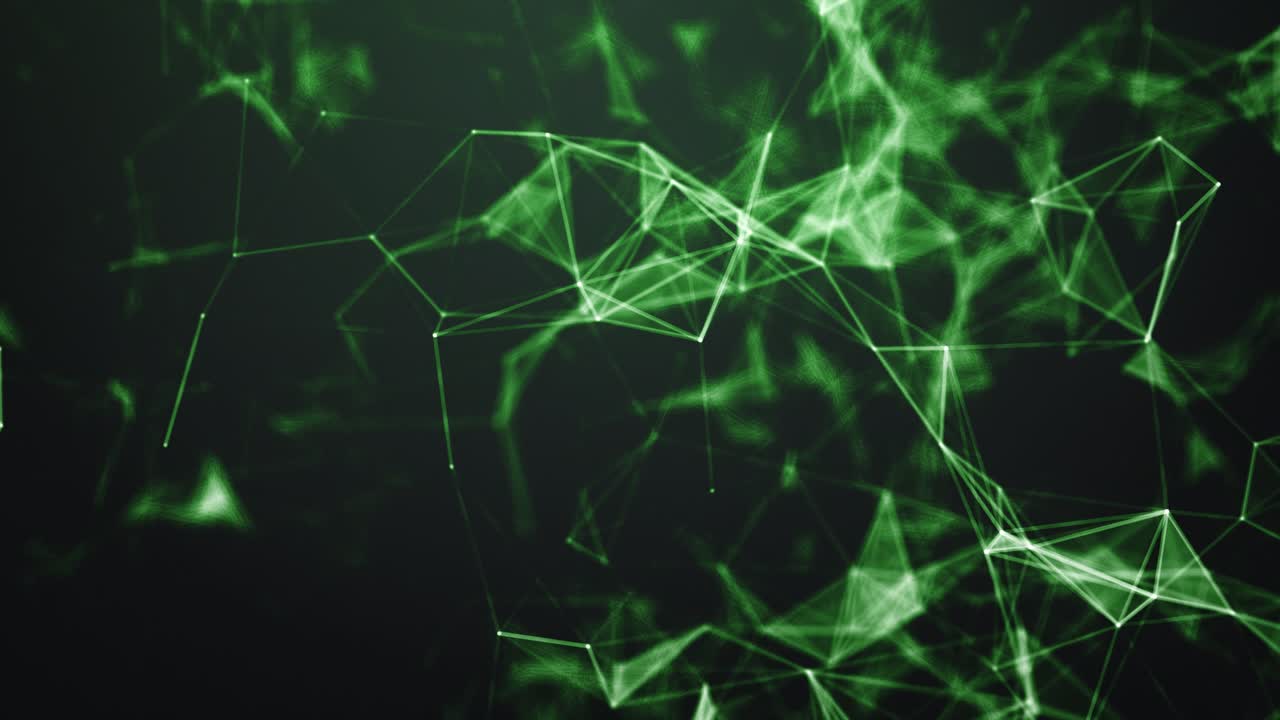 línea abstracta de bucle y animación de polígonos