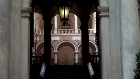 archway and staircase in a historical european building