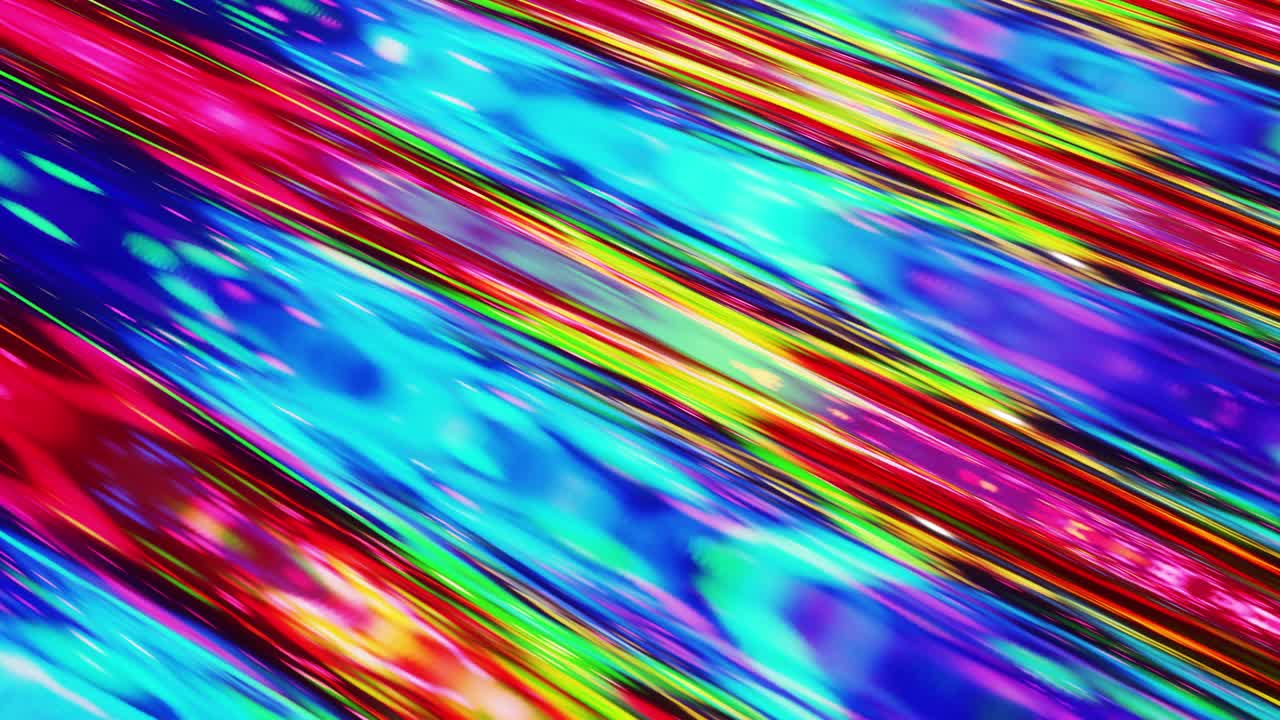 patrón líquido como ondas en movimiento en bucle. 3d elegante abstracto iridescente bg de superficie ondulada como vidrio líquido brillante con arco iris hermosos colores de gradiente. 4k animado fluido colorido de moda.